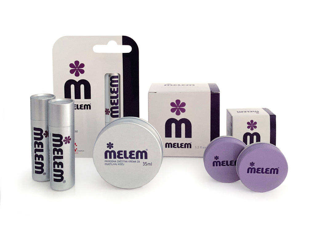 Melem Skin and Lip Balm Combo Pack with Lanolin